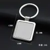 Pingente chaveiro de metal moda negócios cartão único chaveiro de carro anti-perda chaveiro presente prático chaveiro com gravação de LOGOTIPO