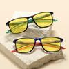 Nuevas gafas deportivas de visión nocturna antiazul para hombre y mujer, gafas de sol planas para teléfono móvil, ordenador y juegos competitivos.