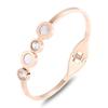 Pulseira Lele Jewelry Fashionável e Moderna de Aço Titânio com Diamantes e Madrepérola Branca Aço Inoxidável Estilo Universitário Fresco Pulseira Feminina
