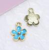 Coreano flor liga de óleo gota cinco pétalas pingente de flor diy Handmade Jóias brincos colar pulseira acessórios material