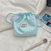 52241 Bolsa de armazenamento de feixe de cor sólida Fones de ouvido Bolsa de pano pequena Bolsa interna de cosméticos Bolsa de armazenamento portátil Absorventes higiênicos