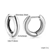 Pendientes de Aro Simples de Moda Europea y Americana Transfronterizos Metal 18K Acero Inoxidable Pendientes Elegantes de Gama Alta Venta al por Mayor