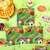 MM252-ZJ Esportes com Bola Praça Tecido Esportivo Festa Esportiva Louça Futebol Futebol Futebol Decoração Tecido Descartável