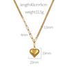 Collar con Colgante de Corazón de Empalme de Cadena de Venta Caliente Transfronteriza para Mujer, Diseño de Nicho, Cadena Versátil para Clavícula de Oro de 18 Quilates