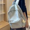 Nova Mochila Escolar para Aluno do Ensino Médio com Aparência Moderna Mochila para Estudante Universitário Cor Lisa Versátil Ins Grande Capacidade Leve Mochila de Viagem