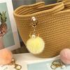 Chaveiro de pelúcia de pérolas, fofo, estudante, macaron, cor, bolsa, pingente, carro, chaveiro, acessórios, pequeno presente