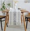 Yiqiyun hilo de algodón jacquard borla geométrica tela para mesa de comedor bandera para mesa de café de vacaciones bandera para cama mueble de TV suministro directo de fábrica