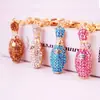 Llavero Creativo Estilo Bolos de Cristal Incrustado de Diamantes para Coche Accesorios de Bolso para Mujer Colgante Llavero Pequeño Regalo 1054