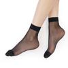 Pack de 5 calcetines cortos de seda hilada en núcleo Langsha, calcetines cortos de seda para mujer, calcetines de seda de cristal a media pantorrilla, duraderos para el verano, empaque en tarjeta de papel