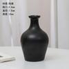 Vaso de Cerâmica Nórdico Ins Cerâmica Preto Fosco Vaso Pequeno Ornamentos Flor Seca Vaso de Flor Hidropônico Decorações para Casa