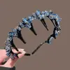 Diadema de Cristal de Lujo con un Toque de Alta Gama, Hecha a Mano, Diseño de Nicho Vintage, Adecuada para Salir, Accesorio para el Cabello