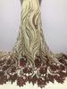 Tecido de Renda com Lantejoulas Africano Vestido de Renda Africano Tecido Bordado com Lantejoulas MN173