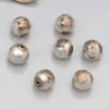 Plata de Ley S925 Cuenta Redonda Zakilam Accesorios de Cuentas Retro Hacer Viejo DIY Pulsera de Cuentas Hecha a Mano Material para Collar