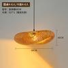 Araña de bambú estilo japonés única creativa forma especial de sombrero de paja araña para casa de té interior hotel restaurante sala de estar vestíbulo lámparas