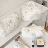 Bolsa de maquillaje con lazo a cuadros, color vibrante, gran capacidad, portátil, para viaje, para mujer, 2024