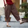 Pantalones anchos y finos para mujer, verano 2026, corte holgado, talla grande, pantalones harén blancos, adelgazantes, casuales, pantalones tipo linterna negros cortos