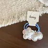 Flor de Tela Nueva Conejito Pinza para el Cabello de Niños Goma para el Cabello Pasador Pinza Lateral Banda Elástica