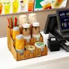 Porta-copos de papel descartável, dispensador de copos para loja de milk tea, porta-copos multifuncional para balcão de cafeteria