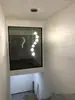 Lustre de escada de vidro com padrão de água em nuvem, villa minimalista, loft duplex, lustre longo de arte de luxo leve, ferro