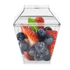 Taza desechable para mousse de 2 oz plástico transparente cuadrada taza para postre de pudín taza cuadrada de plástico mini venta al por mayor en stock