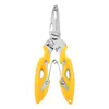 Herramienta Portátil para Control de Peces Tijeras de Acero Inoxidable para Cortar Línea de Pesca Pe, Tijeras para Equipo de Pesca con Anillo de Acero, Quitahambres, Pinza para Peces, Pinzas Multifuncionales para Señuelos