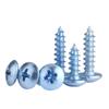 Tornillo autorroscante de cabeza plana grande galvanizado azul de Shanghái M4-M5 tornillo autorroscante de cabeza de hongo tornillo autorroscante de cabeza redonda grande