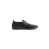 Mismo estilo que Mom Uva~ Tacón oculto de 3 cm~ Zapatos de piel tipo mocasín con hebilla metálica retro británica, punta redonda para mujer