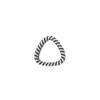 Anillo Triangular Ovalado Cerrado de Plata de Ley S925 Anillo Retorcido Pulsera de Abalorios DIY Accesorios para Pulseras Anillo Retorcido Cuentas Espaciadoras