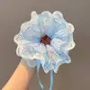 Laço de Cabelo de Renda Doce, Scrunchie de Luxo Estilo Coreano, Laço de Cabelo Extra-Grande para Coque, Corda de Cabelo para Rabo de Cavalo, Acessório de Cabelo