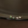 Pendientes de Entrada de Estilo Japonés de Lujo Plata de Ley 925 Chapado en Oro Abuela Verde Ojo de Caballo Blanco Circonita Paquete Exquisito Set Mini Pendientes
