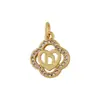 Distrito Lu Europeo y Americano Transfronterizo Retro Circonita Hexágono 26 Letras Inglesas Colgante Luz Lujo Versátil Accesorios de Collar