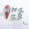 2022 nuevo clavo mariposa de cristal tridimensional transparente Súper Flash Aurora diamante aleación pegatinas para uñas joyería para uñas ins