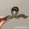 Presilha de Tubarão Grande de Cristal de Luxo de Alto Padrão para Cabelo Feminino Moda Versátil Presilha para a Parte de Trás da Cabeça Nova Presilha de Cabelo Acessório de Cabeça