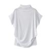 Comércio exterior Europa e Estados Unidos casaco cor sólida solto manga curta T-shirt casaco base feminino XX0321