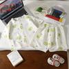 Conjunto de Cárdigan de Verano de Manga Corta y Pantalones Cortos para Niños y Niñas, Delgado, con Dibujos Animados para Bebé, de Dos Piezas, Ropa para Estar en Casa, Ropa de Verano