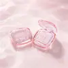 Tampa Semitransparente Estojo de Pó com 3 Compartimentos Estojo de Sombra Material de Embalagem Personalizado de Fábrica Paleta de Sombras para Maquiagem HY-2437