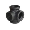 Codo de esquina de cuatro vías loft retro tridimensional de cuatro vías accesorios de tubería galvanizada estante de cuatro vías galvanizado estante para tuberías de agua piezas de hierro maleable