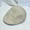 Gorra de algodón sencilla de estilo japonés para mujer, estilo retro británico, informal, combinable, con lengüeta de pato, estilo vendedor de periódicos, para otoño e invierno.