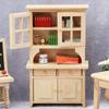 1:Casa de muñecas de 12 pulgadas, minimuebles de madera para estudio, microescena, cocina, registro, libro para colorear, armario.