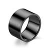 Moda Europea y Americana Anillo de Acero de Titanio Ultra Ancho de 12 mm para Hombres Apertura Lisa Anillo de Pareja de Acero Inoxidable Joyería de Exportación