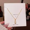 Collar de Acero de Titanio de Doble Cara con Diseño de Calabaza de Lujo Ligero de Nicho de Alta Gama para Mujer Moda Versátil Cadena para Clavícula Accesorios de Cadena para el Cuello