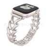 Adecuado para Apple watch Ultra metal aleación de zinc correa de reloj delgada hueca en forma de V de moda