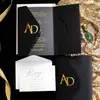 Invitaciones Acrílicas Estampadas en Oro, Invitaciones de Boda al por Mayor Transfronterizas, Tarjetas de Invitación de Boda, Cartas de Invitación, Impresión de Invitaciones de Boda