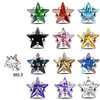 Pendientes Populares de Titanio con Estrella de Cinco Puntas y Circonita Transfronterizos, Tachuelas para Cartílago con Estrella de Circonita Engastada en Garras, Joyería para Piercing de Aleación de Titanio G23