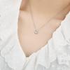 Estilo coreano ins design de nicho moda simples quatro garras cabeça de touro diamante único colar de aço titânio temperamento versátil corrente da clavícula