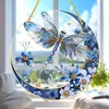 Atrapasol de Acrílico con Libélula de Porcelana Azul y Blanca para Decoración de Jardín - Regalo Perfecto de Inauguración de Casa o Acción de Gracias
