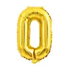 Balões de Letra Dourados Imitação 16 polegadas Letras Pequenas Americanas A-Z Aniversário Decoração de Casamento Arranjo Balões de Filme de Alumínio