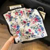 Pañuelo de Seda 70 Cuadrado Moda Coreana de Alta Gama Versátil Profesional Seda Sintética Pequeño Pañuelo de Cuello Estampado Retro Pañuelo de Seda para Mujer