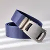 Cinturón de Lona para Hombre Hebilla Automática Casual Versátil Moda Cinturón Forrado Engrosado Nylon Traje de Trabajo Entrenamiento Militar Cinturón de Moda