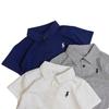 Polo de Verano para Niños con Cuello de Solapa, Top de Manga Corta para Niños, Estilo Coreano Sencillo de Moda, Uniforme Escolar para Niños Pequeños y Niños